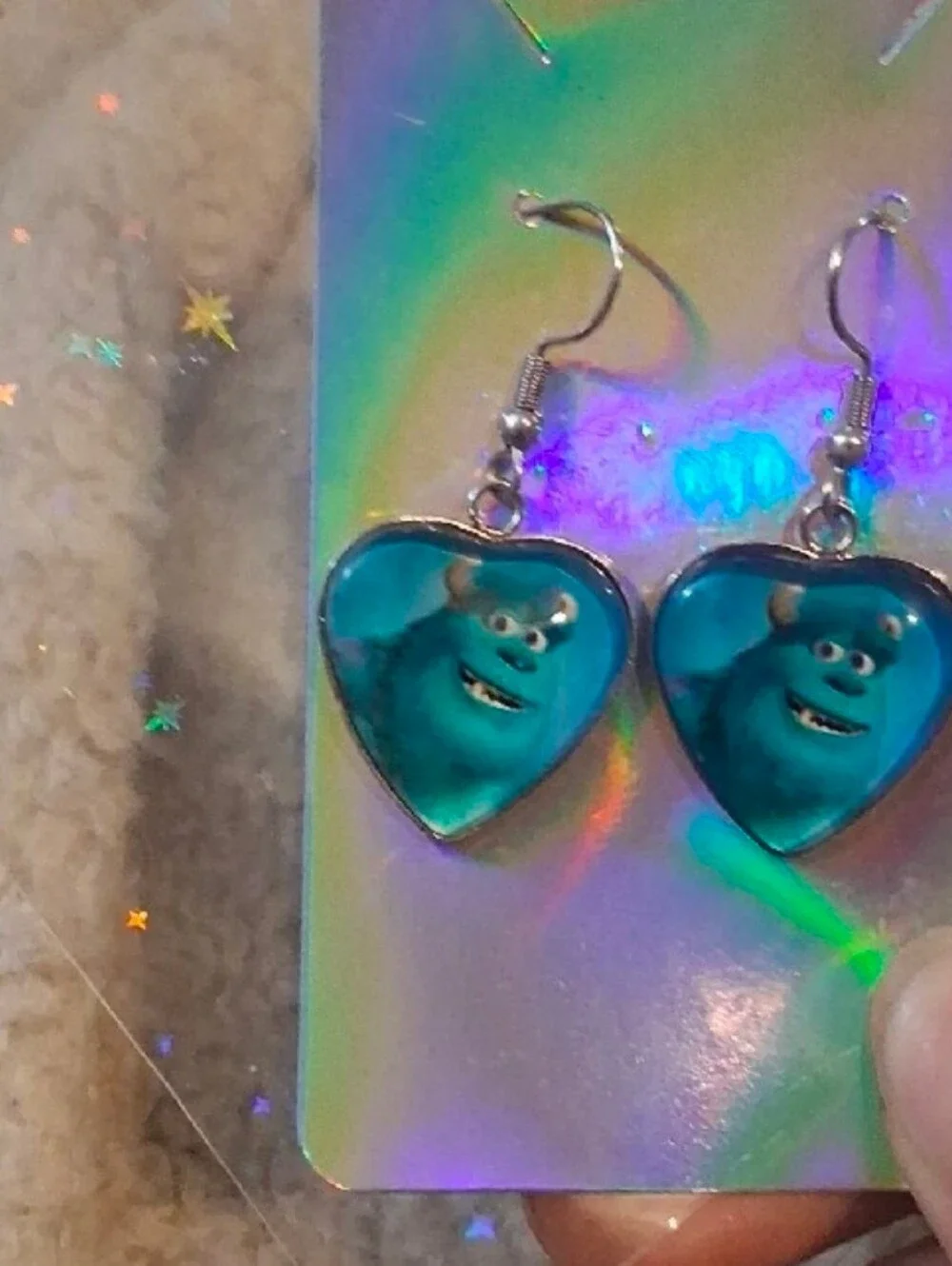$8 Each Or B I ndle 5/$20 Blue Sully Inspired Heart Drop Earrings for Kids